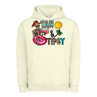 Pigment Pistachio Tan Tipsy Urban Hoodie - CowhideDigitalArt