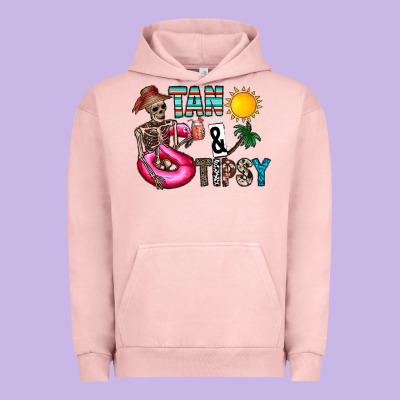 Tan Tipsy Urban Hoodie Designed By Cowhidedigitalart