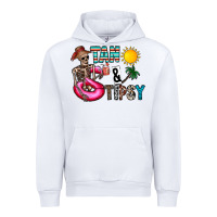 White Tan Tipsy Urban Hoodie - CowhideDigitalArt