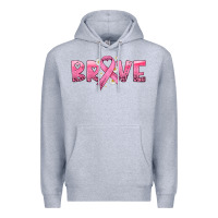 Heather Grey brave with ribbon Premium Hoodie - HRA Design Shop