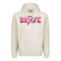 Oatmeal Heather brave with ribbon Premium Hoodie - HRA Design Shop
