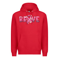 Red brave with ribbon Premium Hoodie - HRA Design Shop