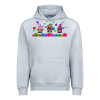 Heather Grey lgbtq gnome  libbey glass Urban Hoodie - HRA Design Shop