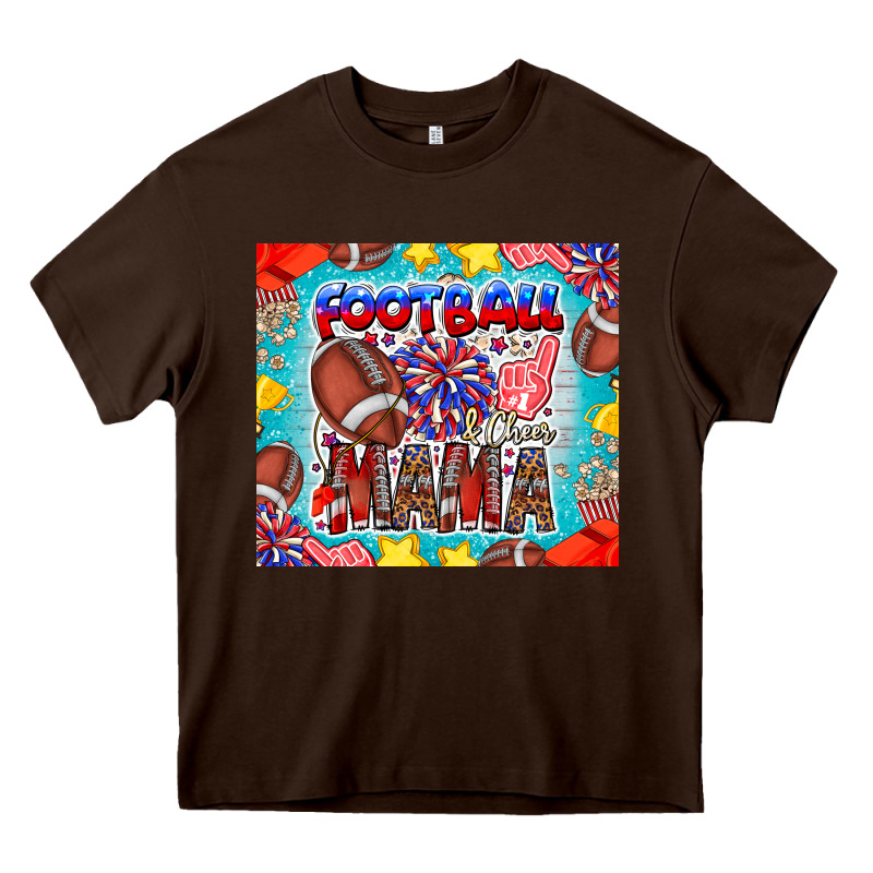 Football Mama Heavy Core Tee by CowhideDigitalArt | Teevron