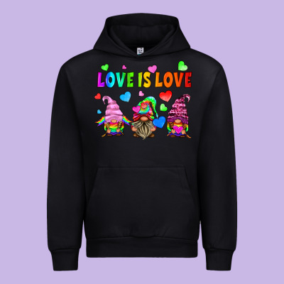 Lgbtq Love Is Love Gnomes Urban Hoodie Designed By Hra Design Shop
