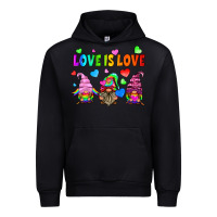 Black lgbtq love is love gnomes Urban Hoodie - HRA Design Shop