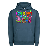 Pigment Midnight Navy lgbtq love is love gnomes Urban Hoodie - HRA Design Shop