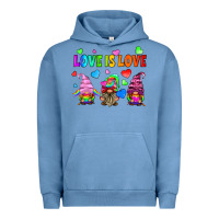 Pigment Pebble Blue lgbtq love is love gnomes Urban Hoodie - HRA Design Shop