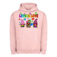 Pigment Salmon lgbtq love is love gnomes Urban Hoodie - HRA Design Shop
