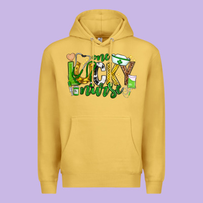 St Patricks Day One Lucky Nurse Premium Hoodie Designed By Neo Western