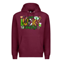 Burgundy st patricks day one lucky nurse Premium Hoodie - Neo Western