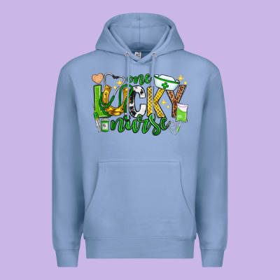 St Patricks Day One Lucky Nurse Premium Hoodie Designed By Neo Western