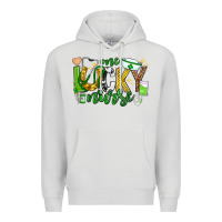 Dove Grey st patricks day one lucky nurse Premium Hoodie - Neo Western