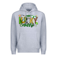 Heather Grey st patricks day one lucky nurse Premium Hoodie - Neo Western