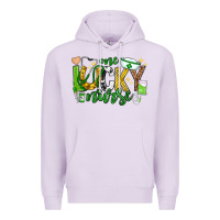 Lilac st patricks day one lucky nurse Premium Hoodie - Neo Western
