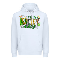 White st patricks day one lucky nurse Premium Hoodie - Neo Western