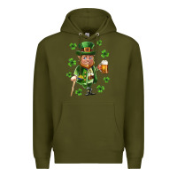 Army Green st patricks elf Premium Hoodie - Neo Western