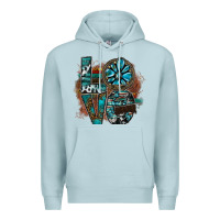 Blue Mist love Premium Hoodie - SublimationCraftShop