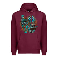 Burgundy love Premium Hoodie - SublimationCraftShop