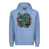 Colony Blue love Premium Hoodie - SublimationCraftShop