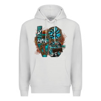 Dove Grey love Premium Hoodie - SublimationCraftShop