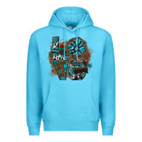 Ocean Blue love Premium Hoodie - SublimationCraftShop