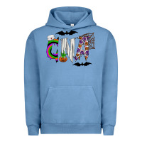 Pigment Pebble Blue Halloween CNA Urban Hoodie - CowhideDigitalArt