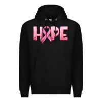 Black hope and pink ribbon Premium Hoodie - HRA Design Shop