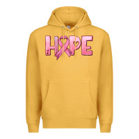 Mustard hope and pink ribbon Premium Hoodie - HRA Design Shop