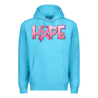 Ocean Blue hope and pink ribbon Premium Hoodie - HRA Design Shop