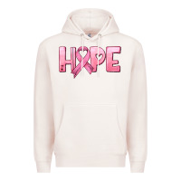 Pale Pink hope and pink ribbon Premium Hoodie - HRA Design Shop