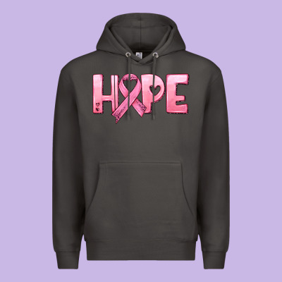 Hope And Pink Ribbon Premium Hoodie Designed By Hra Design Shop