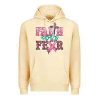 Pina Colada faith over fear with cross and ribbon Premium Hoodie - HRA Design Shop