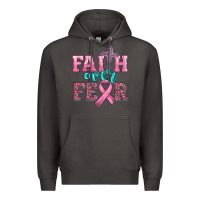 Smoke faith over fear with cross and ribbon Premium Hoodie - HRA Design Shop