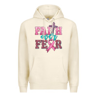 Tofu faith over fear with cross and ribbon Premium Hoodie - HRA Design Shop