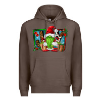 Coffee joy green gnomes Premium Hoodie - FaDigitalArtStudio