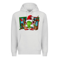 Dove Grey joy green gnomes Premium Hoodie - FaDigitalArtStudio