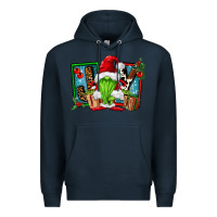 Navy joy green gnomes Premium Hoodie - FaDigitalArtStudio