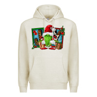 Oatmeal Heather joy green gnomes Premium Hoodie - FaDigitalArtStudio