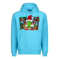 Ocean Blue joy green gnomes Premium Hoodie - FaDigitalArtStudio