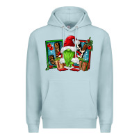 Blue Mist joy green gnomes Premium Hoodie - FaDigitalArtStudio