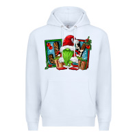 White joy green gnomes Premium Hoodie - FaDigitalArtStudio