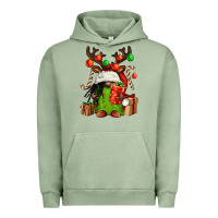 Pigment Oil Green christmas afro gnomes Urban Hoodie - FaDigitalArtStudio