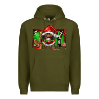 Army Green joy afro santa gnomes Premium Hoodie - FaDigitalArtStudio