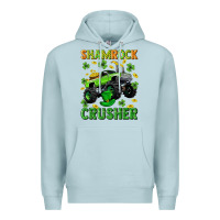 Blue Mist st patricks shamrock crusher Premium Hoodie - Neo Western