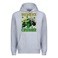 Heather Grey st patricks shamrock crusher Premium Hoodie - Neo Western