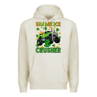 Oatmeal Heather st patricks shamrock crusher Premium Hoodie - Neo Western