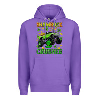Purple st patricks shamrock crusher Premium Hoodie - Neo Western