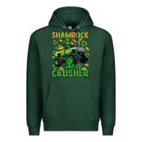 Sports Green st patricks shamrock crusher Premium Hoodie - Neo Western