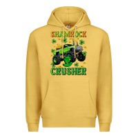 Antique Gold st patricks shamrock crusher Premium Hoodie - Neo Western